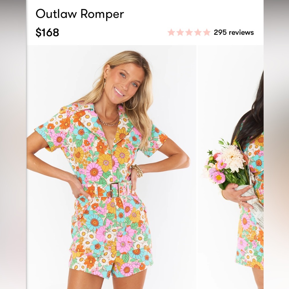 Outlaw Romper flower hippie retro